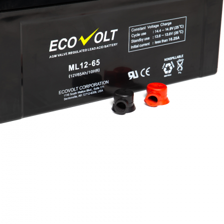 Аккумулятор герметичный свинцово-кислотный Ecovolt ML12-65
